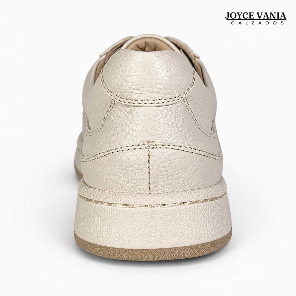Zapatillas Urbanas de Cuero Mujer Jimena hueso