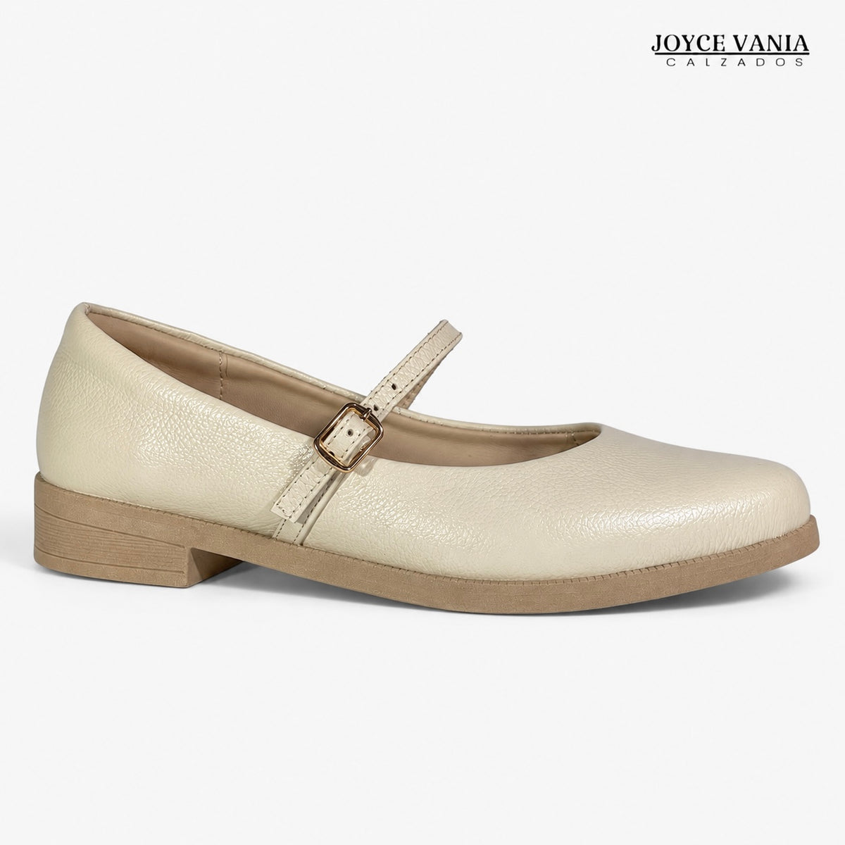 Zapatillas Urbanas de Cuero Mujer Sandra beige