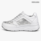 Zapatillas Urbanas de Cuero Mujer Ibeth plata