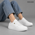 Zapatillas Urbanas de Cuero Mujer Nova blanco DOS