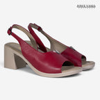 Sandalias de Cuero Mujer Isidora cherry