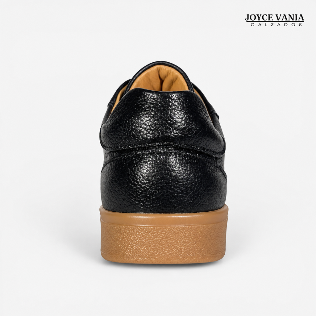 Zapatillas Urbanas de Cuero Mujer Ivonne Negro