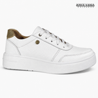 Zapatillas Urbanas Mujer de Cuero Regina Blanco