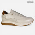 Zapatillas Urbanas de Cuero Mujer Aura beige
