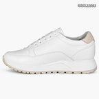 Zapatillas Urbanas de Cuero Mujer Laura blanco/nude