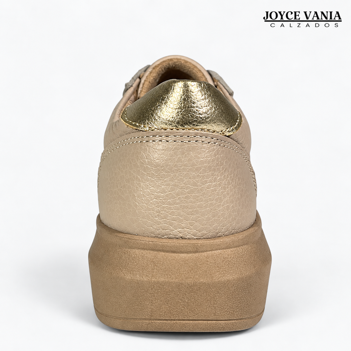Zapatillas Urbanas Mujer de Cuero Regina Beige