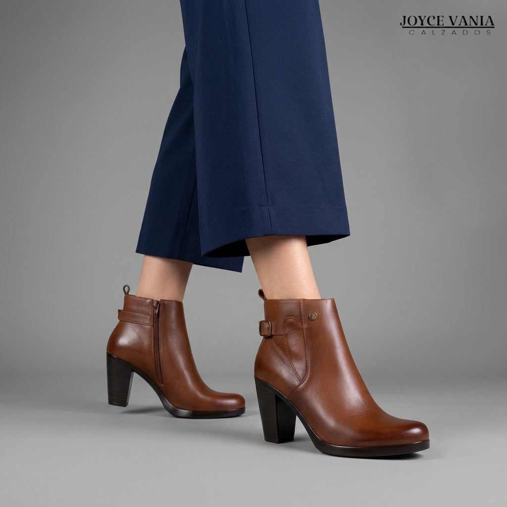 Botines Mujer de Cuero Wendy cobre