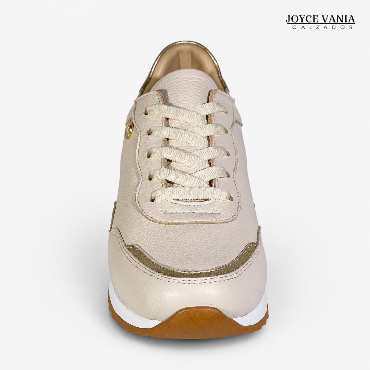 Zapatillas Urbanas de Cuero Mujer Serena beige