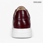Zapatillas Urbanas de Cuero Mujer Senda vino borgoña