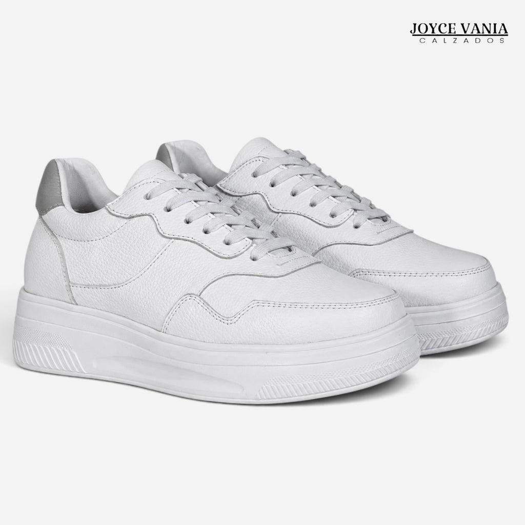 Zapatillas Urbanas de Cuero Mujer Nova blanco