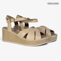 Sandalias de Cuero Mujer Elia beige