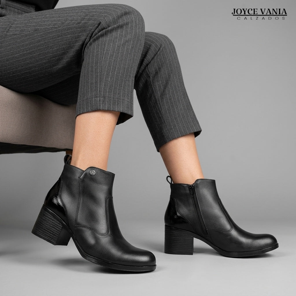 Botín de Cuero para Mujer Corina negro