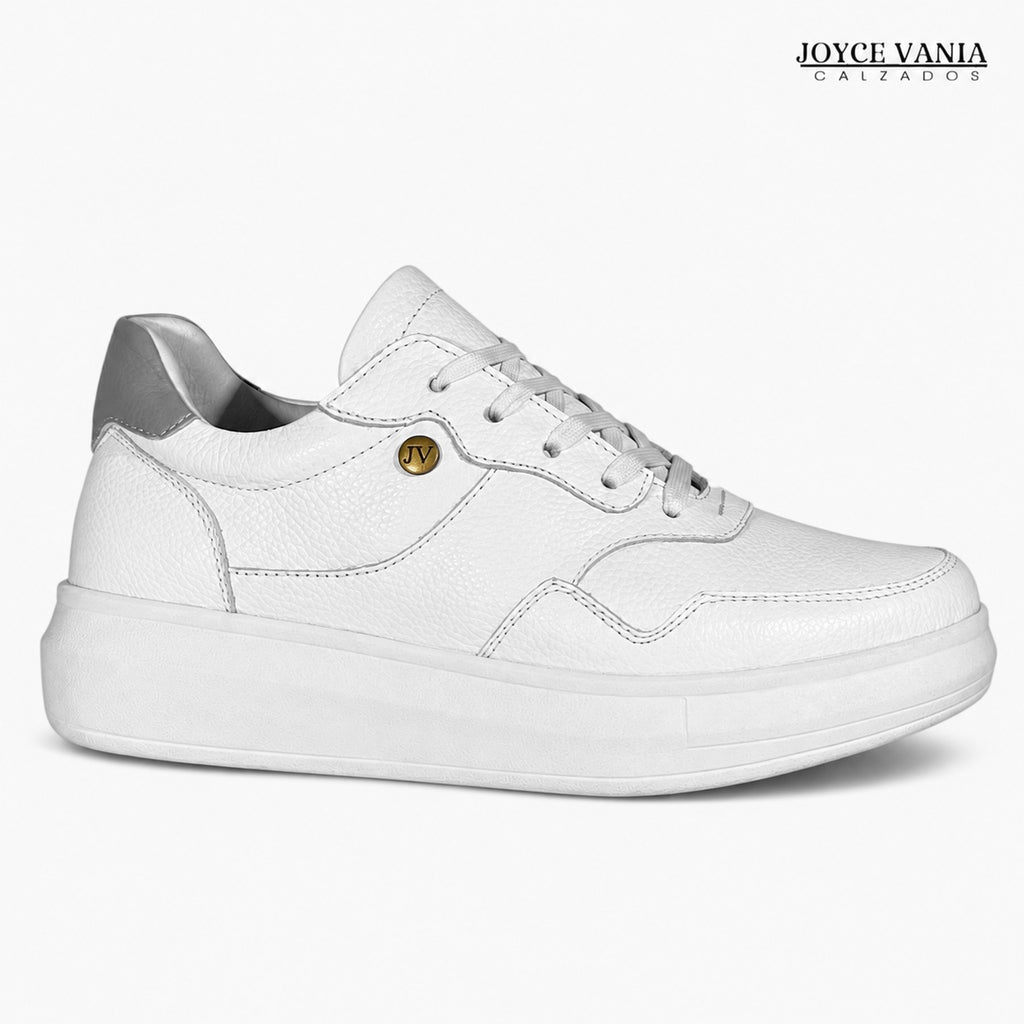 Zapatillas Urbanas de Cuero Mujer Nova blanco DOS