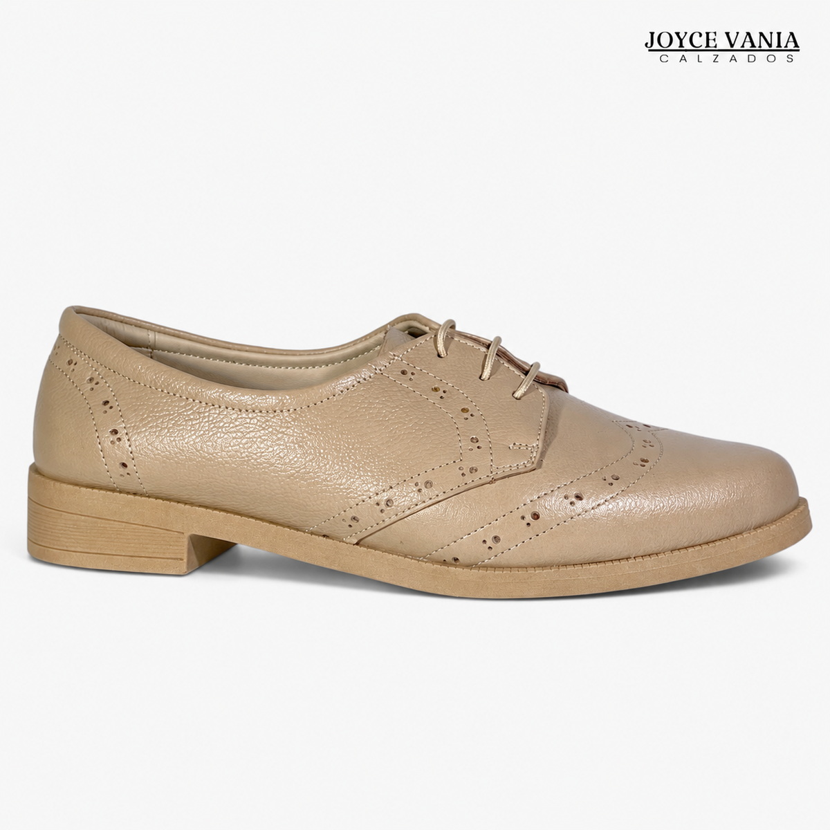 Zapatillas Urbanas de Cuero Mujer Jane beige