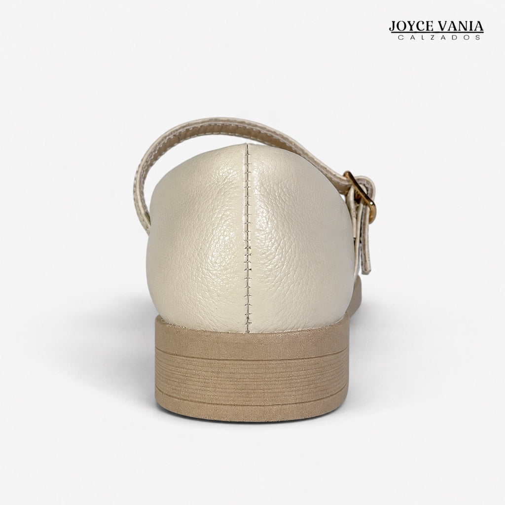 Zapatillas Urbanas de Cuero Mujer Sandra beige