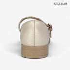 Zapatillas Urbanas de Cuero Mujer Sandra beige