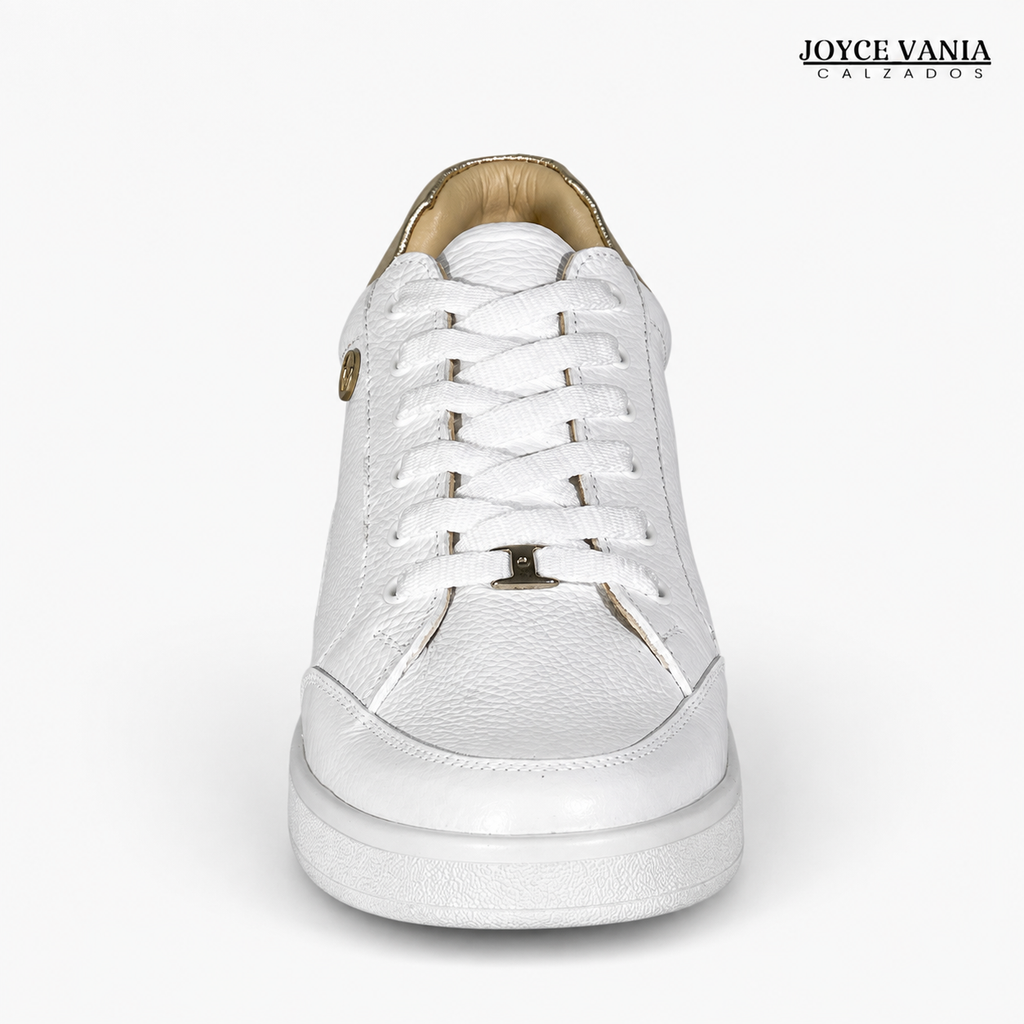 Zapatillas Urbanas de Cuero Mujer Lúmina blanco