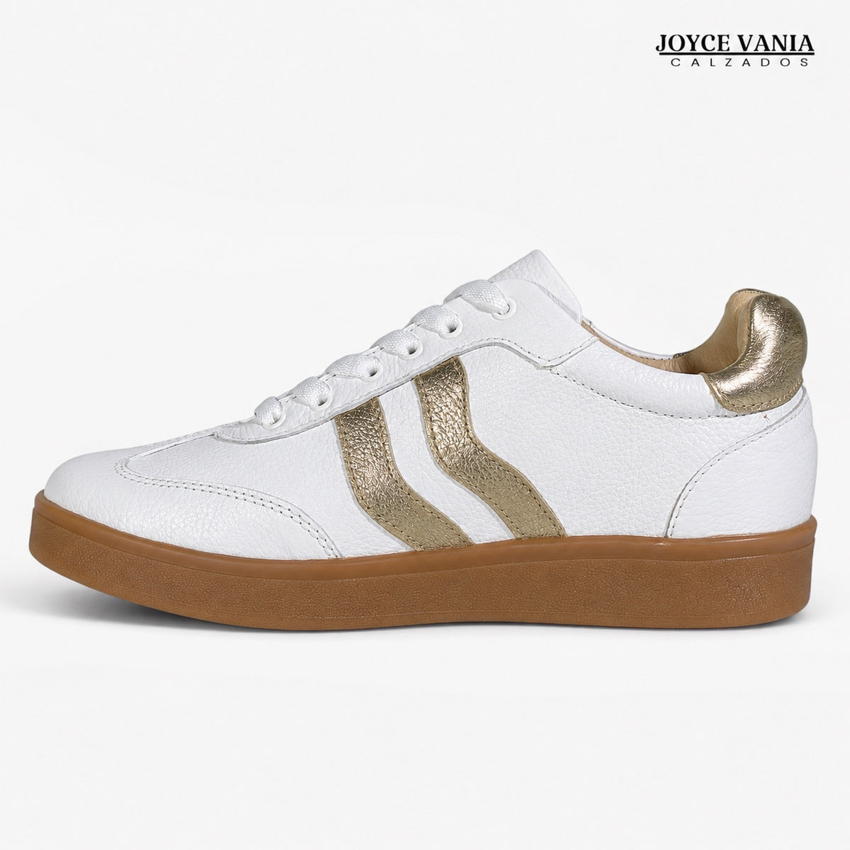 Zapatillas Urbanas de Cuero Mujer Ivonne Blanco