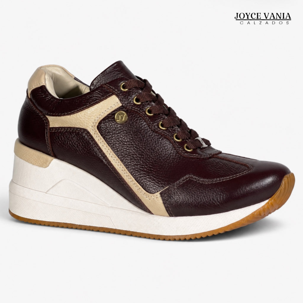 Zapatillas Urbanas de Cuero Mujer Siena marrón