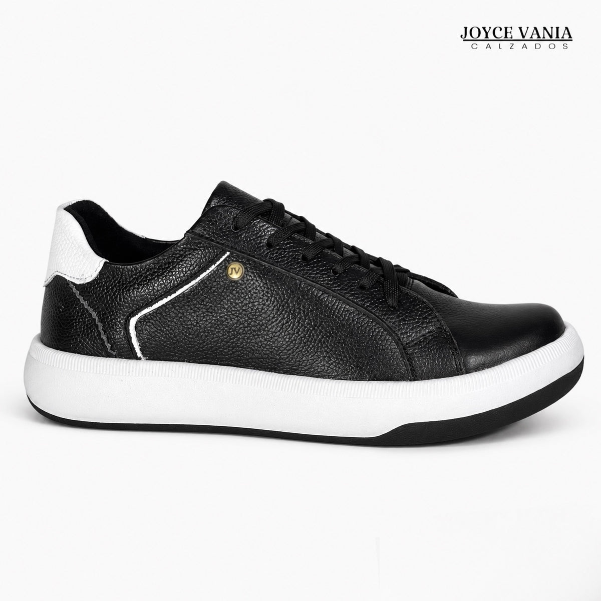 Zapatillas Urbanas de Cuero Mujer Mabel negro