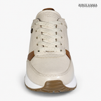Zapatillas Urbanas de Cuero Mujer Aurora beige