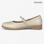 Zapatillas Urbanas de Cuero Mujer Sandra beige