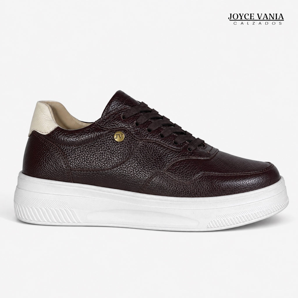 Zapatillas Urbanas de Cuero Mujer Nova marrón