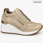 Zapatillas Urbanas Mujer de Cuero Lyra Nude