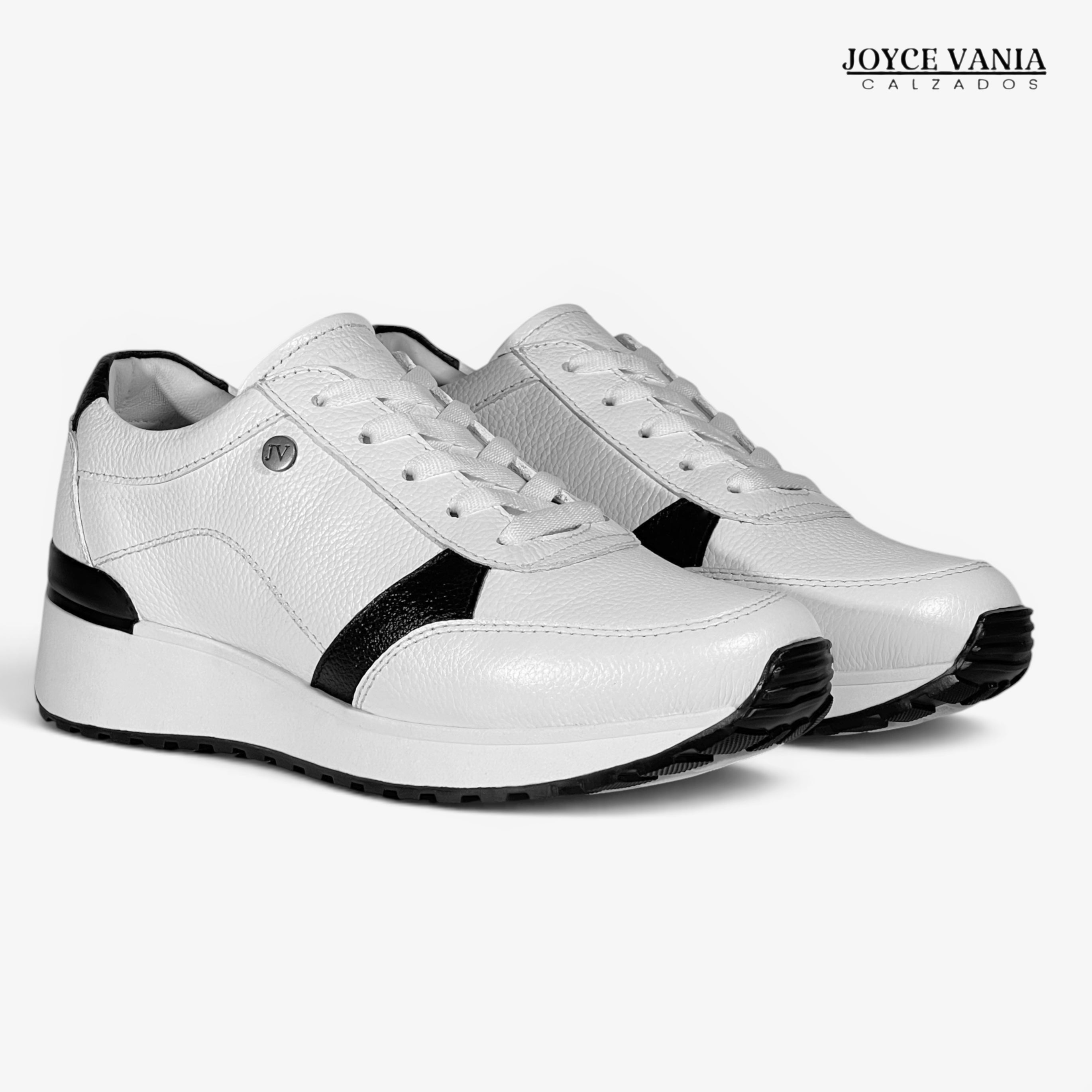 Zapatillas Urbanas de Cuero Mujer Aurora blanco
