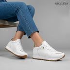 Zapatillas Urbanas de Cuero Mujer Serena blanco