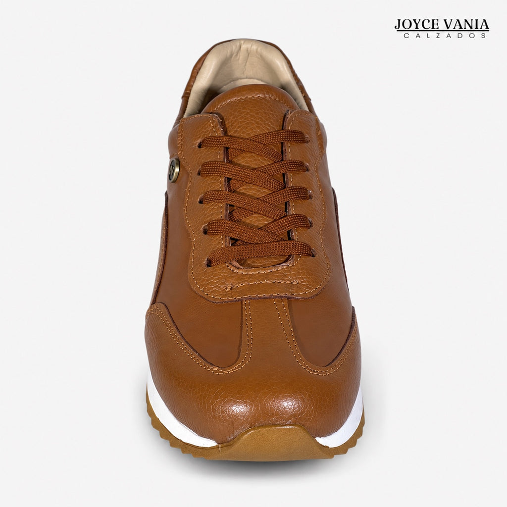 Zapatillas Urbanas de Cuero Mujer Cadencia miel
