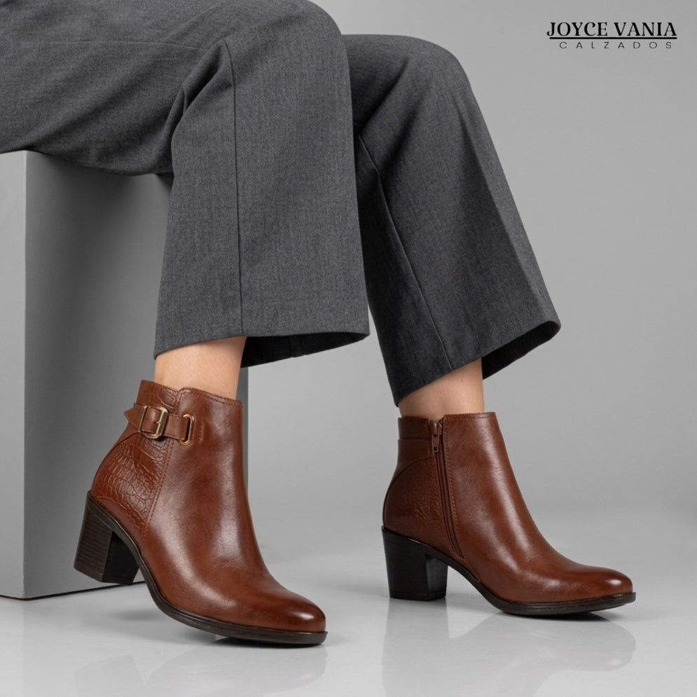 Botines Mujer de Cuero Alisson Cobre