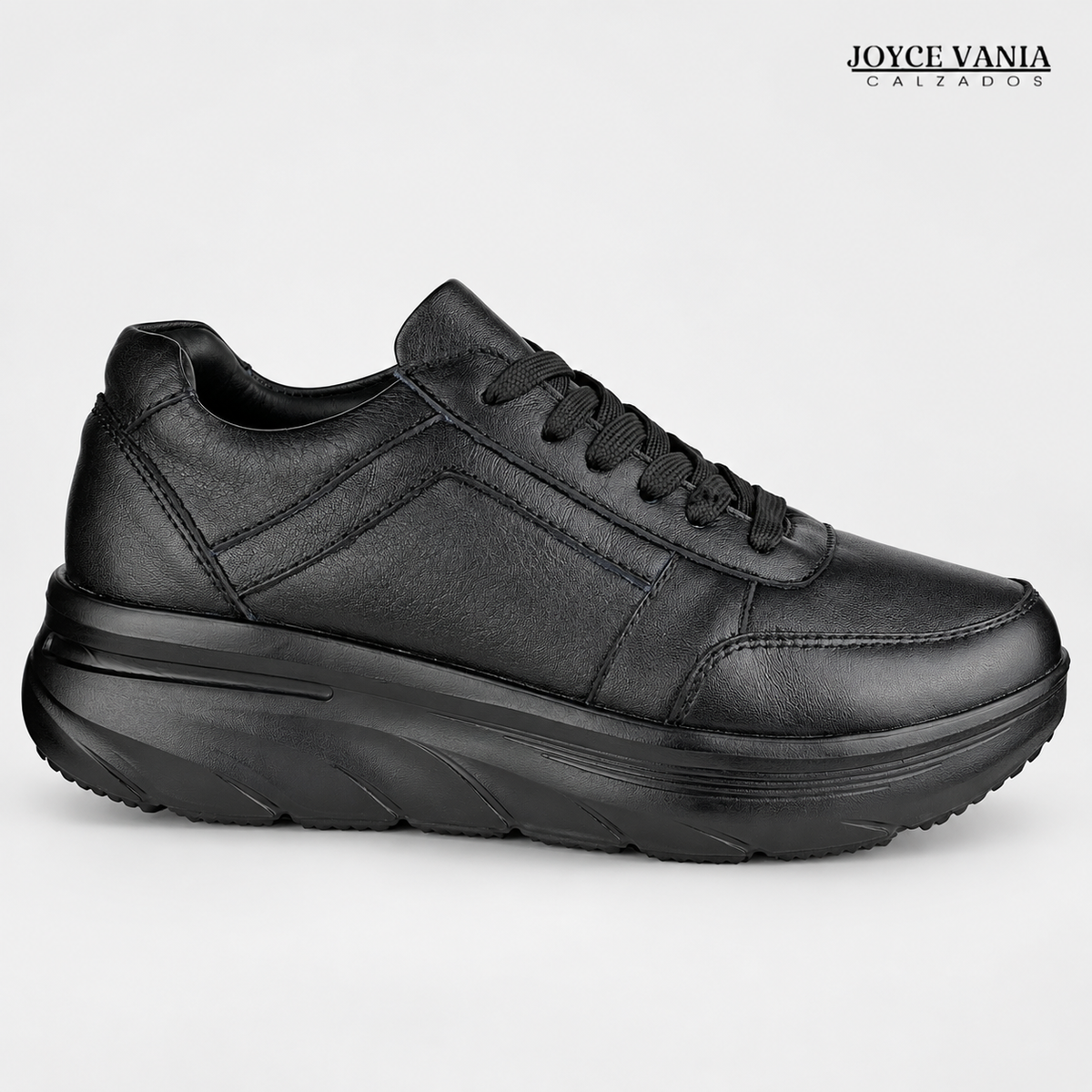 Zapatillas Urbanas Mujer de Cuero Ibeth Negro