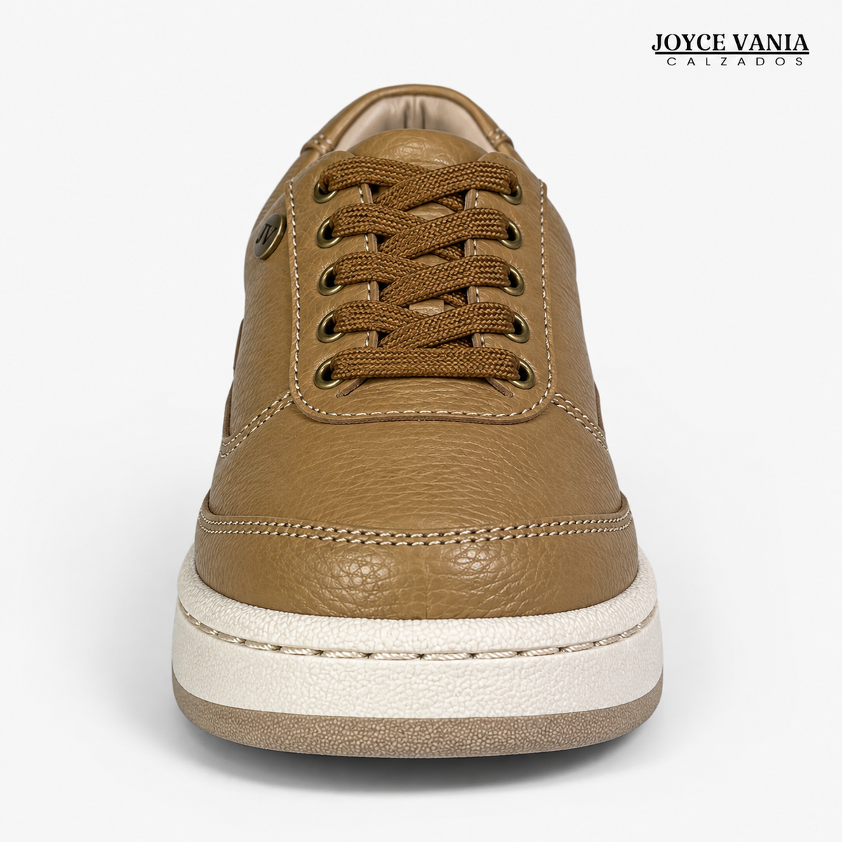 Zapatillas Urbanas de Cuero Mujer Jimena beige