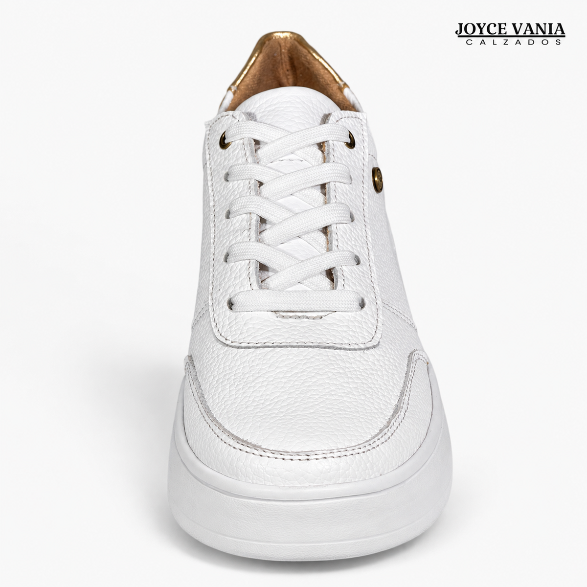 Zapatillas Urbanas Mujer de Cuero Regina Blanco