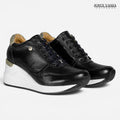 Zapatillas Urbanas de Cuero Mujer Conny negro