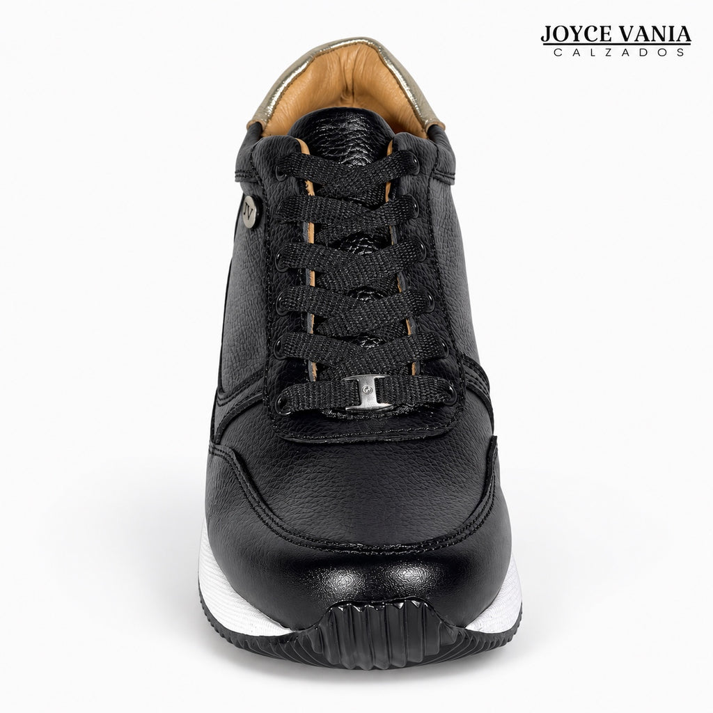 Zapatillas Urbanas de Cuero Mujer Conny negro