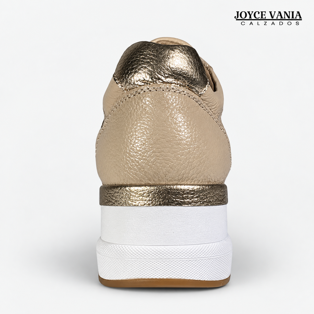 Zapatillas Urbanas Mujer de Cuero Lyra Nude