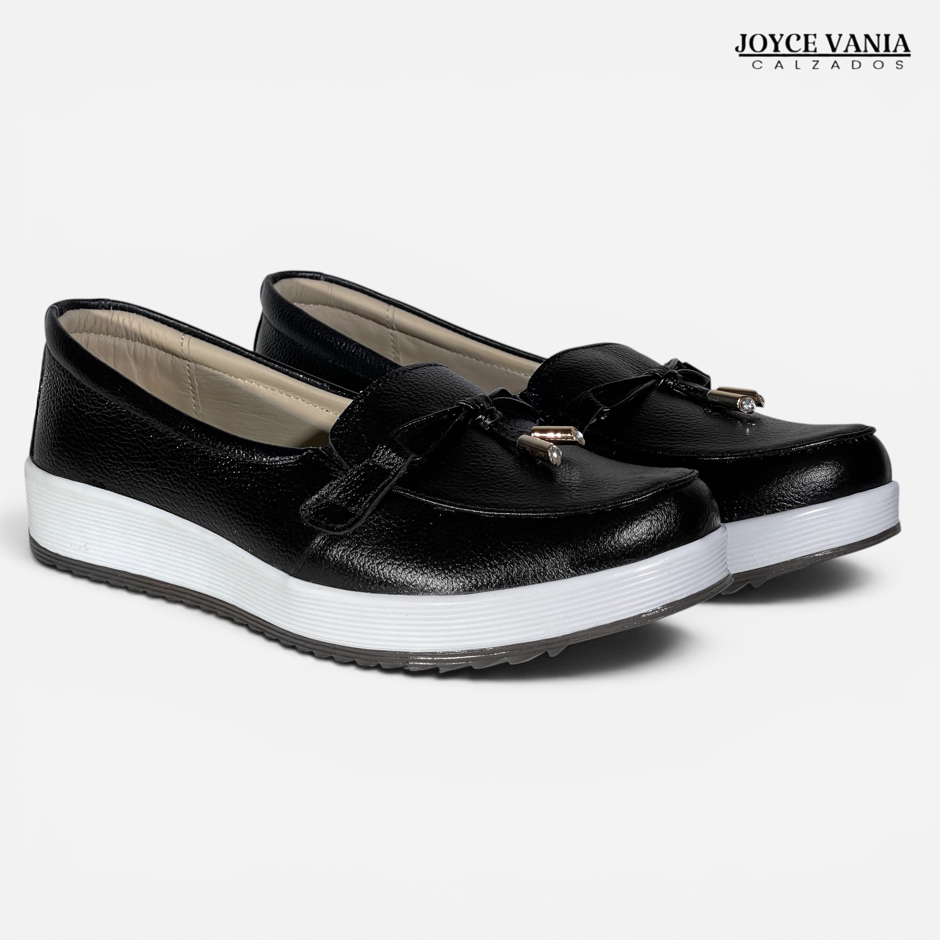 Mocasines de Cuero Mujer Priscila negro