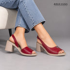 Sandalias de Cuero Mujer Isidora cherry