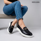 Mocasines de Cuero Mujer Pilar negro