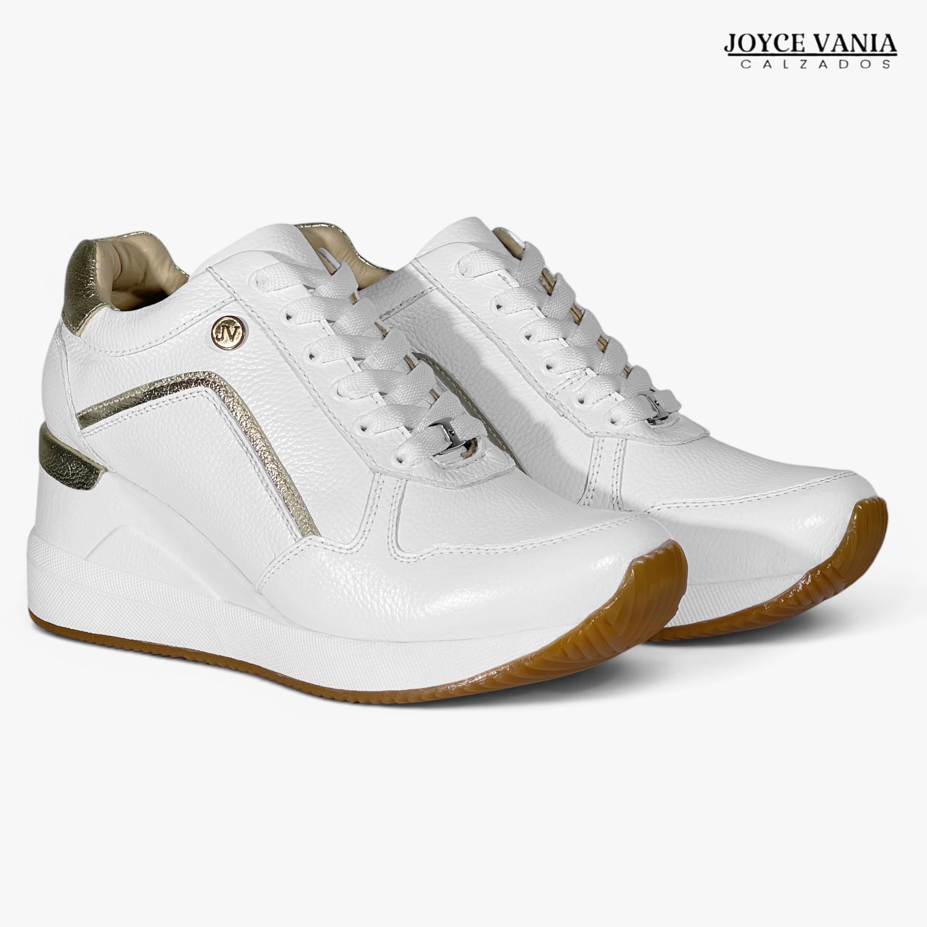 Zapatillas Urbanas de Cuero Mujer Alba blanco