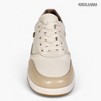 Zapatillas Urbanas de Cuero Mujer Esencia beige