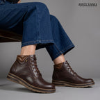 Botines Mujer de Cuero Nicole marrón