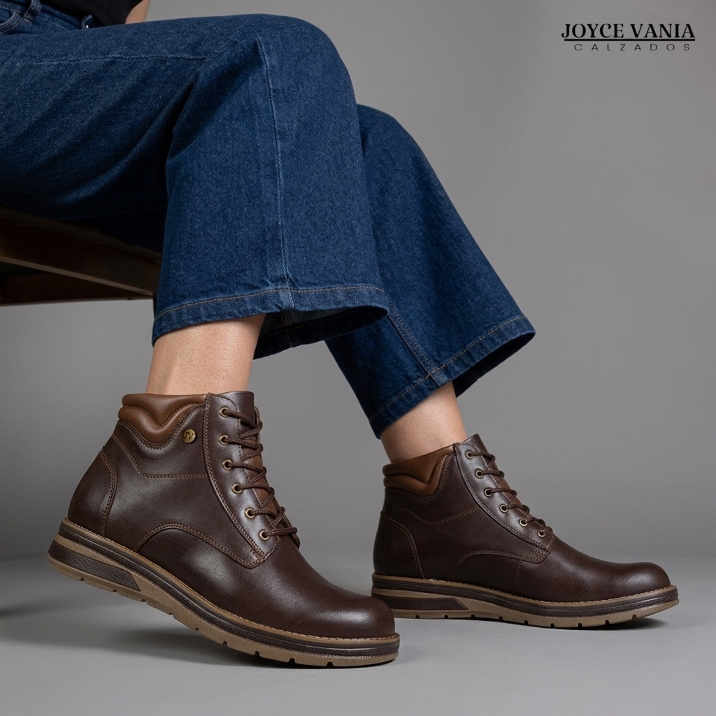 Botines Mujer de Cuero Nicole marrón