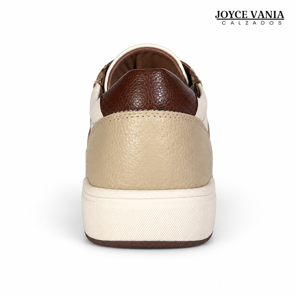 Zapatillas Urbanas de Cuero Mujer Brissa beige