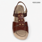 Sandalias de Cuero Mujer Solana marrón