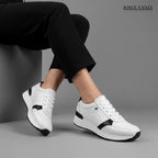 Zapatillas Urbanas de Cuero Mujer Aurora blanco