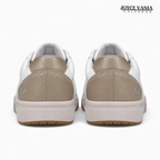 Zapatillas Urbanas Mujer de Cuero Noelia Blanco Beige