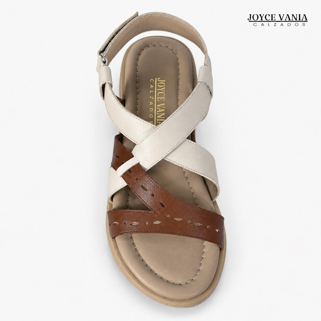 Sandalias de Cuero Mujer Solsticio marrón